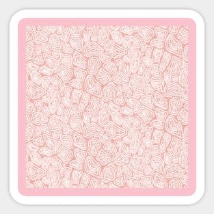 Blush Pink Spiral Giraffe Print Sticker